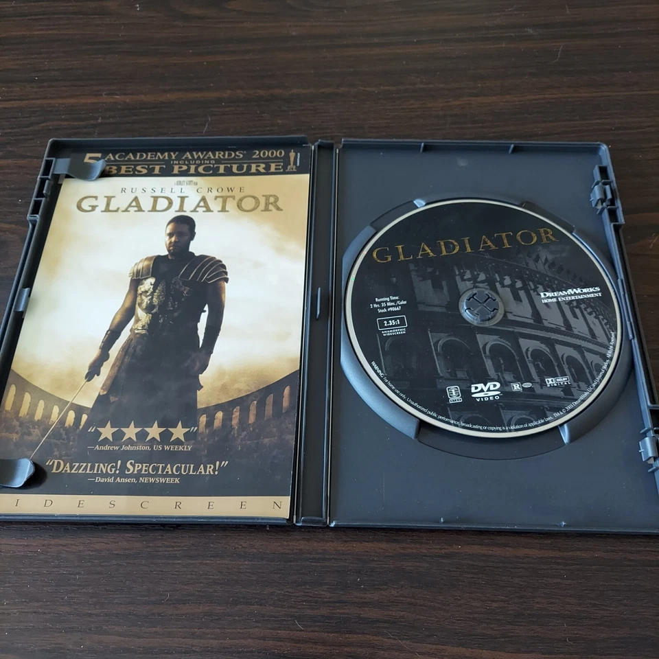 Gladiator (DVD, 2003 DreamWorks) Widescreen Russell Crowe Foto 3 de 3