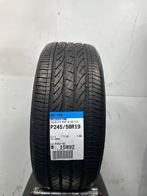 1 Used Bridgestone Dueler H/P Sport AS RunFlat P245/50R19 2455019 245/50/19 7/32