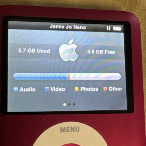 Apple iPod Nano A1236 (PRODUCT) RED 8GB Special Edition 3rd Gen (MB257LL/A) - Picture 7 of 10