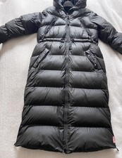 Hunter Long Padded Black Maxi Winter Coat Xs