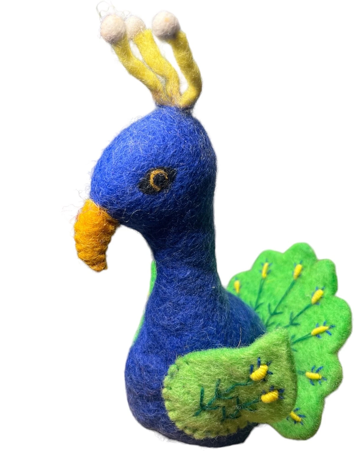 Handcrafted Wool Felt Picock Egg Warmer/Wine Buttle Stopper or Puppet