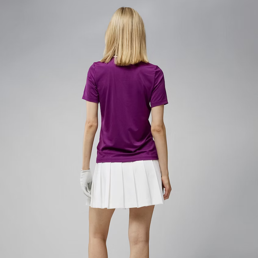 新品Gypsohila GPG-529 Sugar Rib Polo J. Lindeberg Samantha Gioxinia Purple Ladies Small Golf Polo