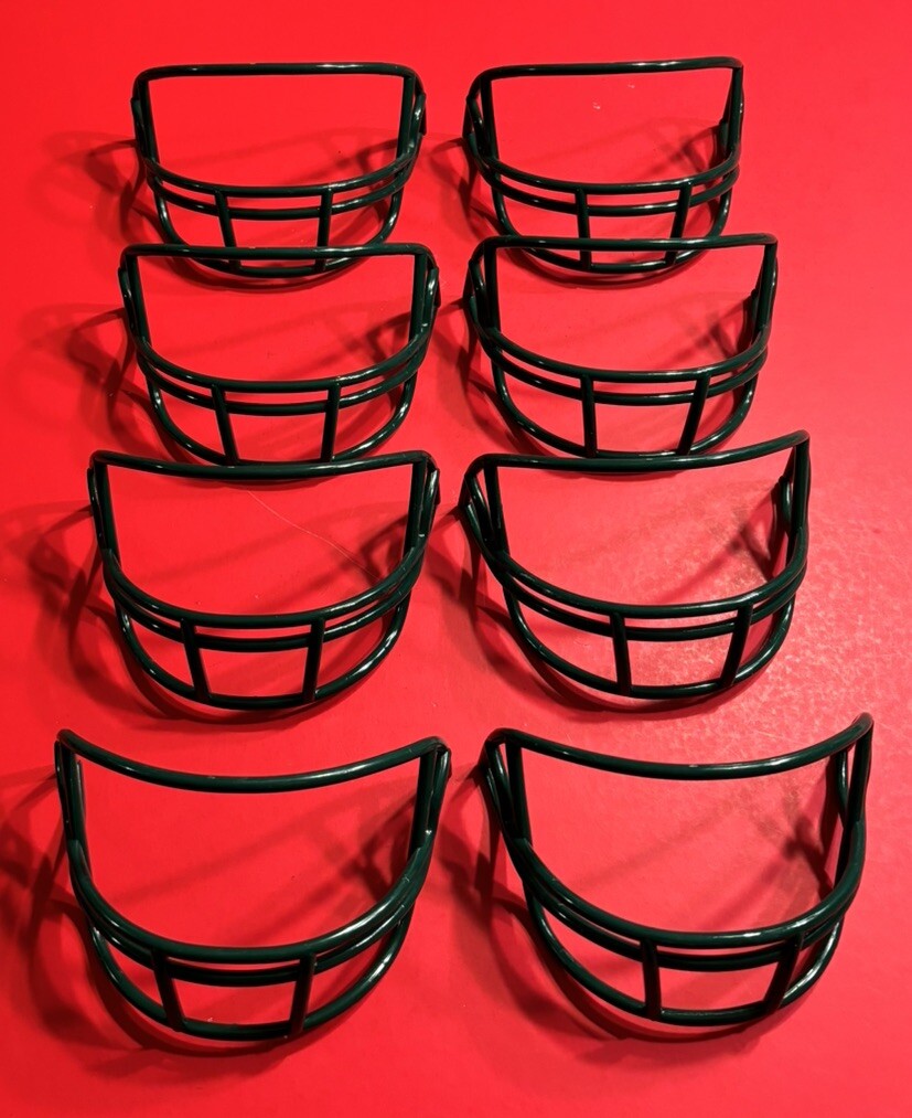 8 RIDDELL Z2B VSR4 Green Mini Football Helmet Facemask Lot 8 RIDDELL Z2B VSR4 Green Mini Football Helmet Facemask Lot