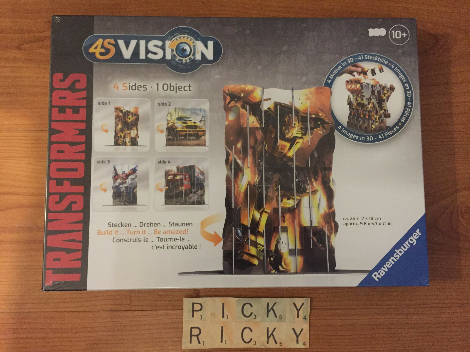 Transformers 4S Vision Slot Fit 3D Puzzle Optimus Prime Bumblebee - Ravensburger