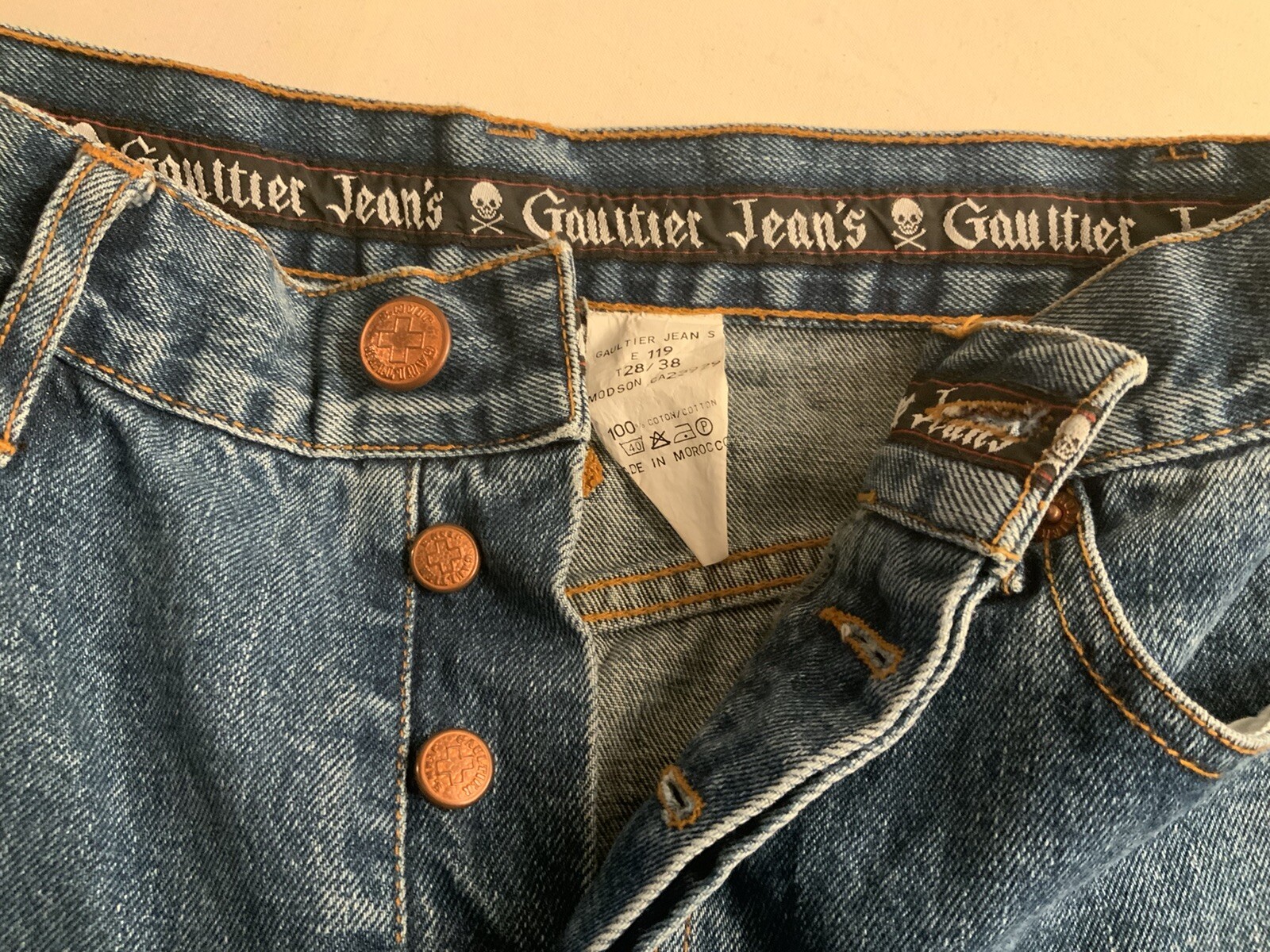 Jean Paul Gaultier Jeans Vintage 90s High Waisted 28/38 image 8