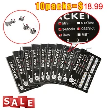 10packs Dental Orthodontic Metal Brackets Braces MIni Roth Slot.022 345 Hooks CE