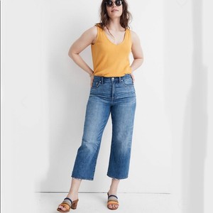 madewell slim wide leg jeans