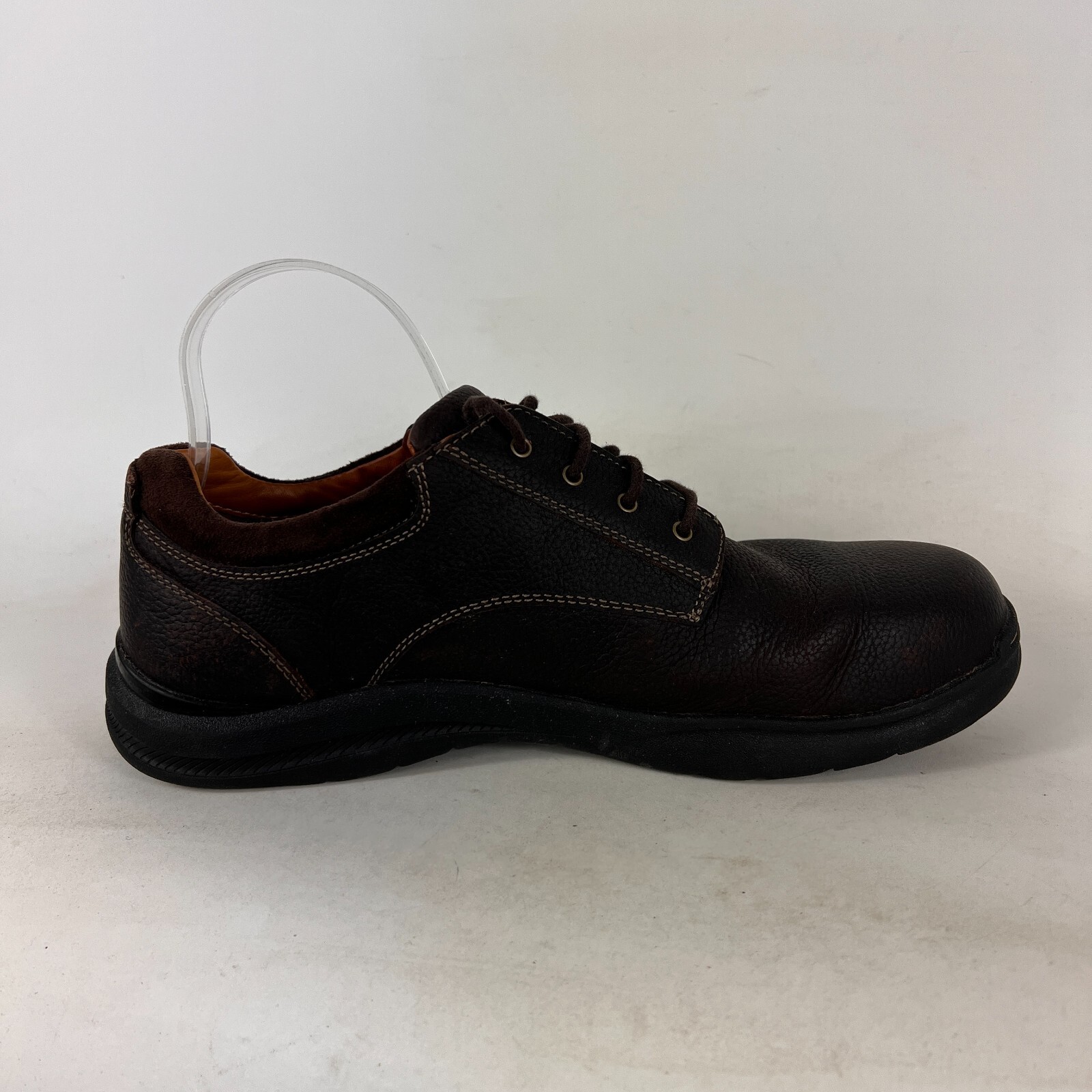 SAOLA Mocassini LLbean scarpe uomo taglia 10 5 pelle marrone ciottolato stringati ufficio minimal