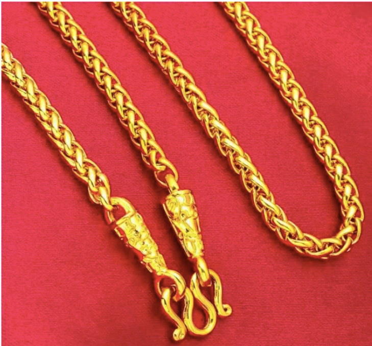 24k Thai Baht Gold Necklace 22k Yellow 23k Jewelry Gp Inch Plated