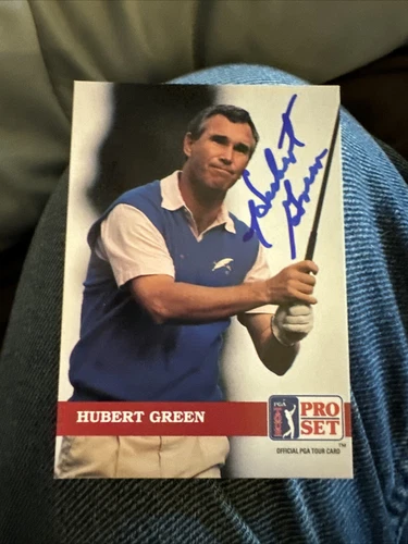 HUBERT GREEN -- 1992 PRO SET CARD -- #196 -- SIGNED / AUTOGRAPHED
