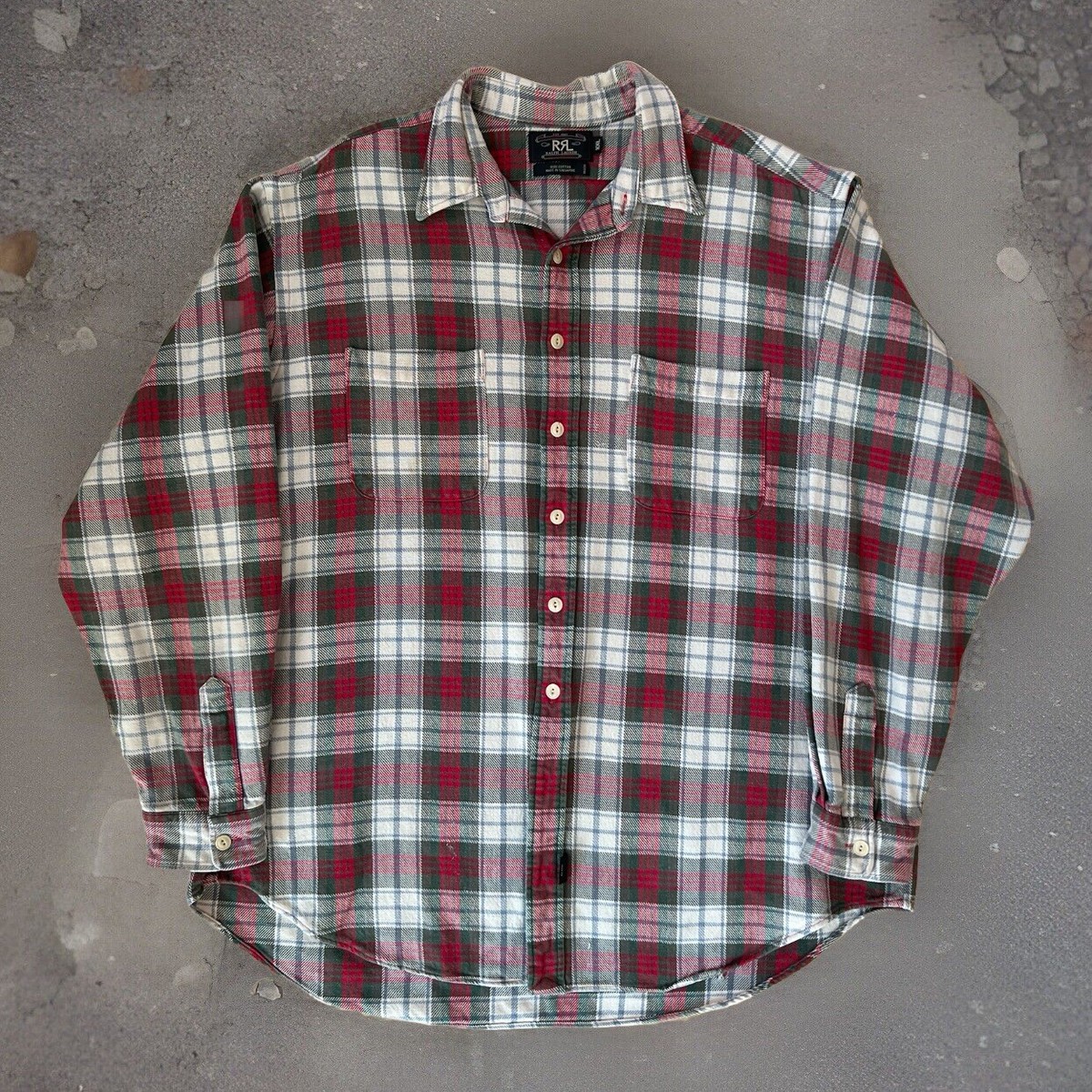 トップス 1990s RRL Flannel Work Shirt 1990s RRL FLANNEL SHIRT