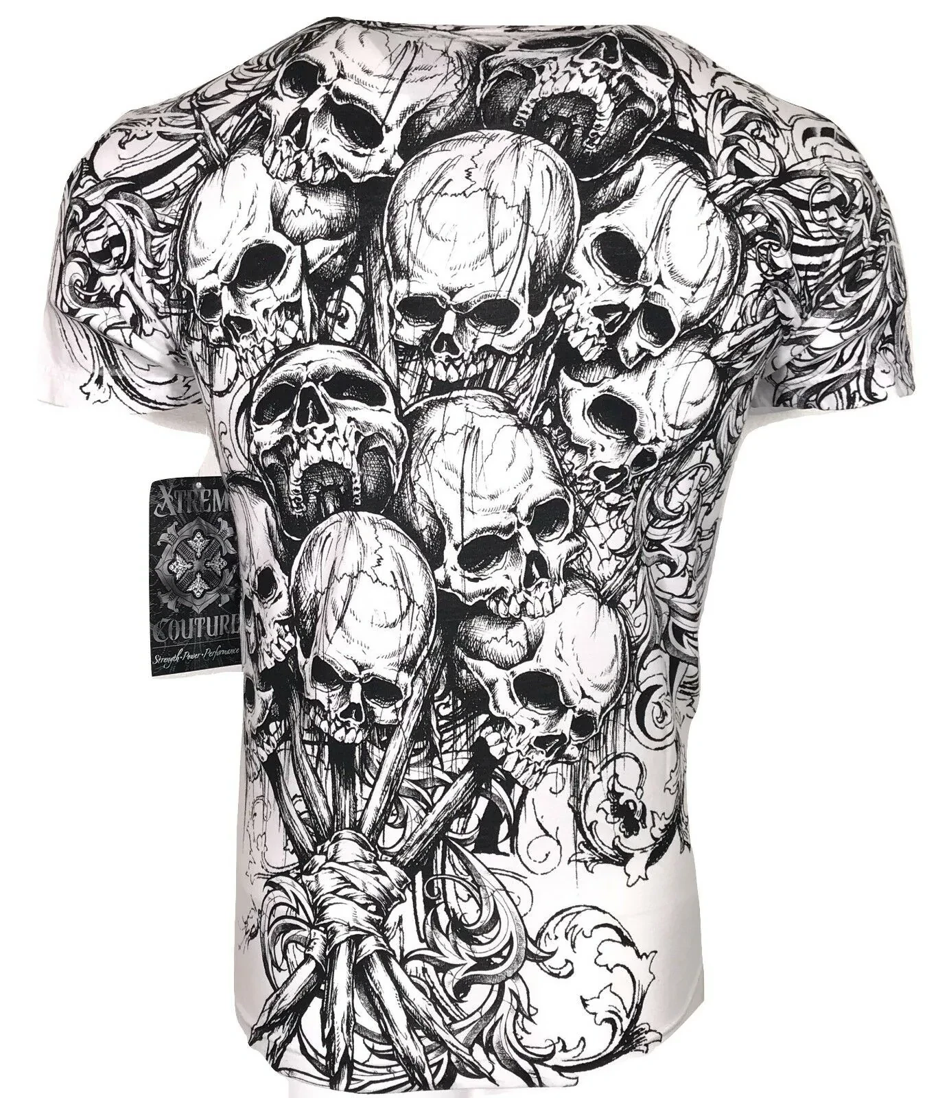 Xtreme Couture by Affliction Men's T-Shirt ACCUSER Skull Biker
Opens in a new window or tab