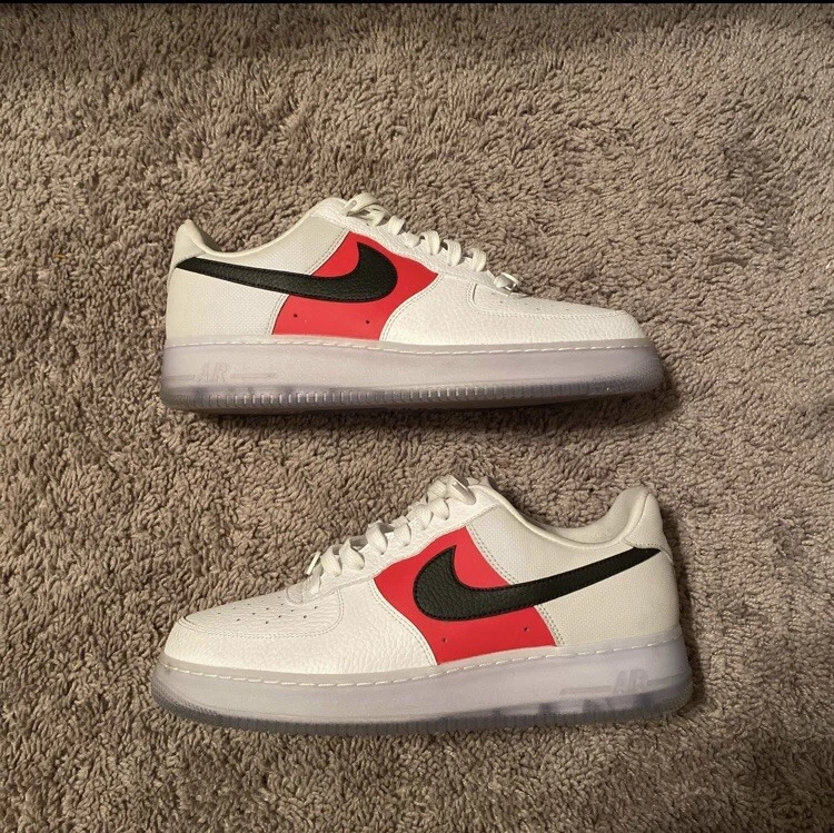 Nike Air Force 1 '07 LV8 EMB Icy Soles White Red Men's 9.5 CT2295-110