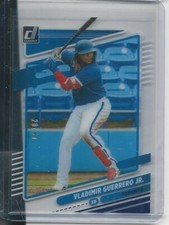 2021 Panini Chronicles Clearly Donruss Vladimir Guerrero Jr Blue 28/50 Blue Jays