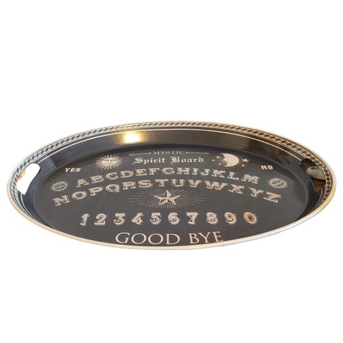 Prima Metal Mystic Spirit Ouija Board Large Oval Tray Black & Gold - Picture 2 of 3