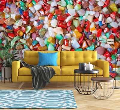 3D Color Small Stones G8705 Wallpaper Wall Murals Removable Self-adhesive Honey