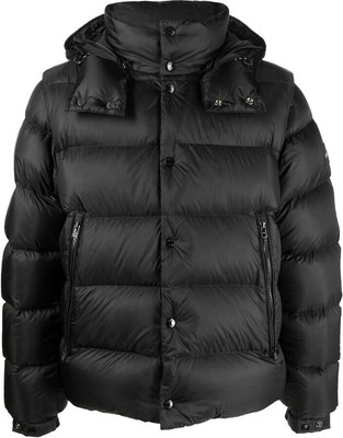Boss 2 in 1 Daunen Puffer Jacke/Weste abnehmbare Ärmel Kapuze rot L 50 590£