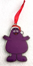 McDonalds Glitter Grimace Christmas Santa Ornament Fast Food Promo NOS New 2024