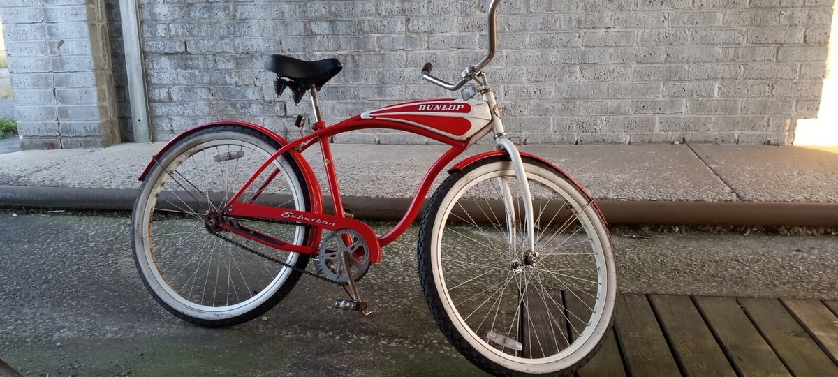 Extremely rare DUNLOP suburban bicycle not Schwinn red | eBay
