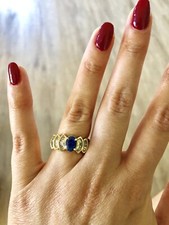 De Valeur Ring-1.69ct. Fin Naturel Ceylan Saphir / 0.60ct. Diamonds-7.25 MM