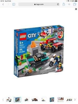 60319 LEGO City Kids Construction Kit Toy Play Set Fire Rescue