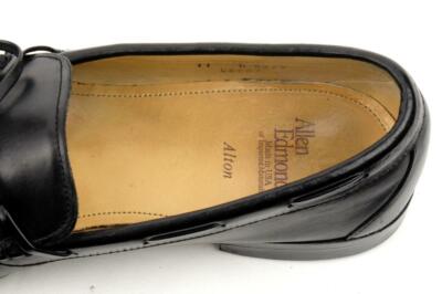 Black ALLEN EDMONDS Alton Kiltie Bow Slip-On Loafers 11 D 