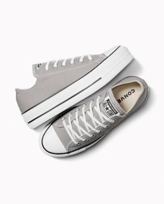 New NIB Converse Neutral Gray All Star Chuck Taylor Platform  display picture 3