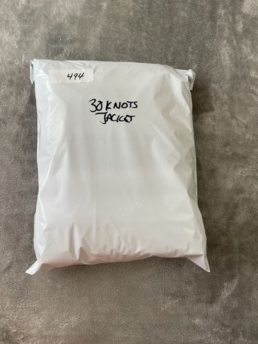 30 Knots Men's L Windbreaker Jacket White/ Blue Vintage 90’s (Flaws Circled) - Picture 23 of 23