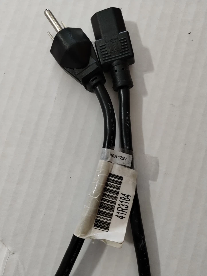 6ft Universal Power Cord 3 Prong Power Cord for TV Computer Monitors Press 10A 1 - Image 2 of 4