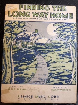 P 1929 Harry Warren sheet music FINDING THE LONG WAY HOME