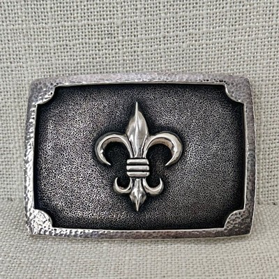 William Henry Fleur De Lis Sterling Silver Belt Buckle Luxury Western Limited