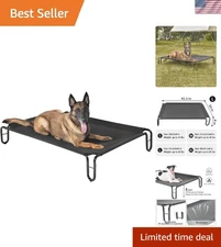 Durable Elevated Pet Bed for Large Dogs - Easy Assembly & Non-Slip Design