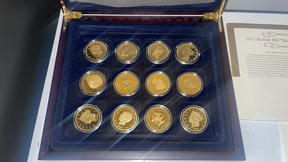 $100 Million American Gold Classics Collection 24 24k Gold Plated coins - Image 3 of 4