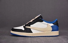 T SCOTT X FRAGMENT NIKE JORDAN 1 LOW OG SP  'SAIL MILITARY BLUE/BLACK'