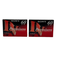 Sony Mini DV Premium Digital Video Cassette 60min DVM60PR2 Lot of 2 New Sealed