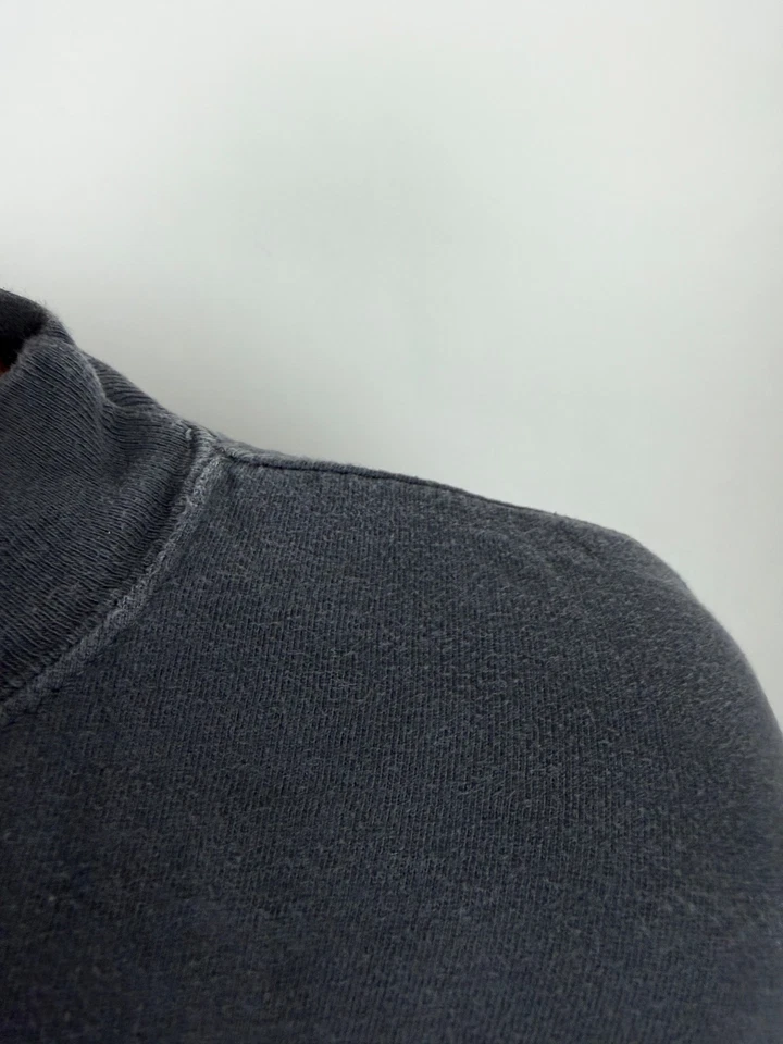 Vintage 90s Mock Neck Shirt L Boxy Minimal Faded Goth Grunge Cotton Bugle Boy - Image 4 of 4