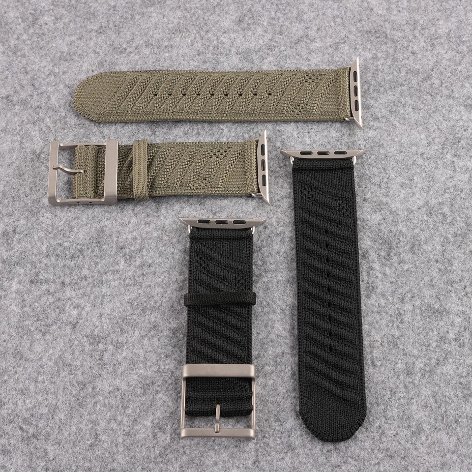 Correa de reloj de nailon de 38-49 mm para Apple Watch Hermes En-Mer Ultra 3/2/1 y logotipo Foto 2 de 4