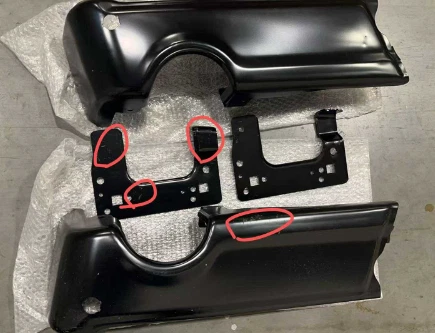 Used For Ford F150 Tremor 2021-25 Rear Step Bumper End Cap Cover Paintable Black Foto 3 de 4