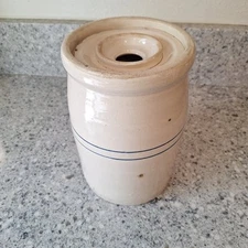 Antique Pottery 2 Gallon Stoneware Butter Churn with Lid Unbranded Marshall?