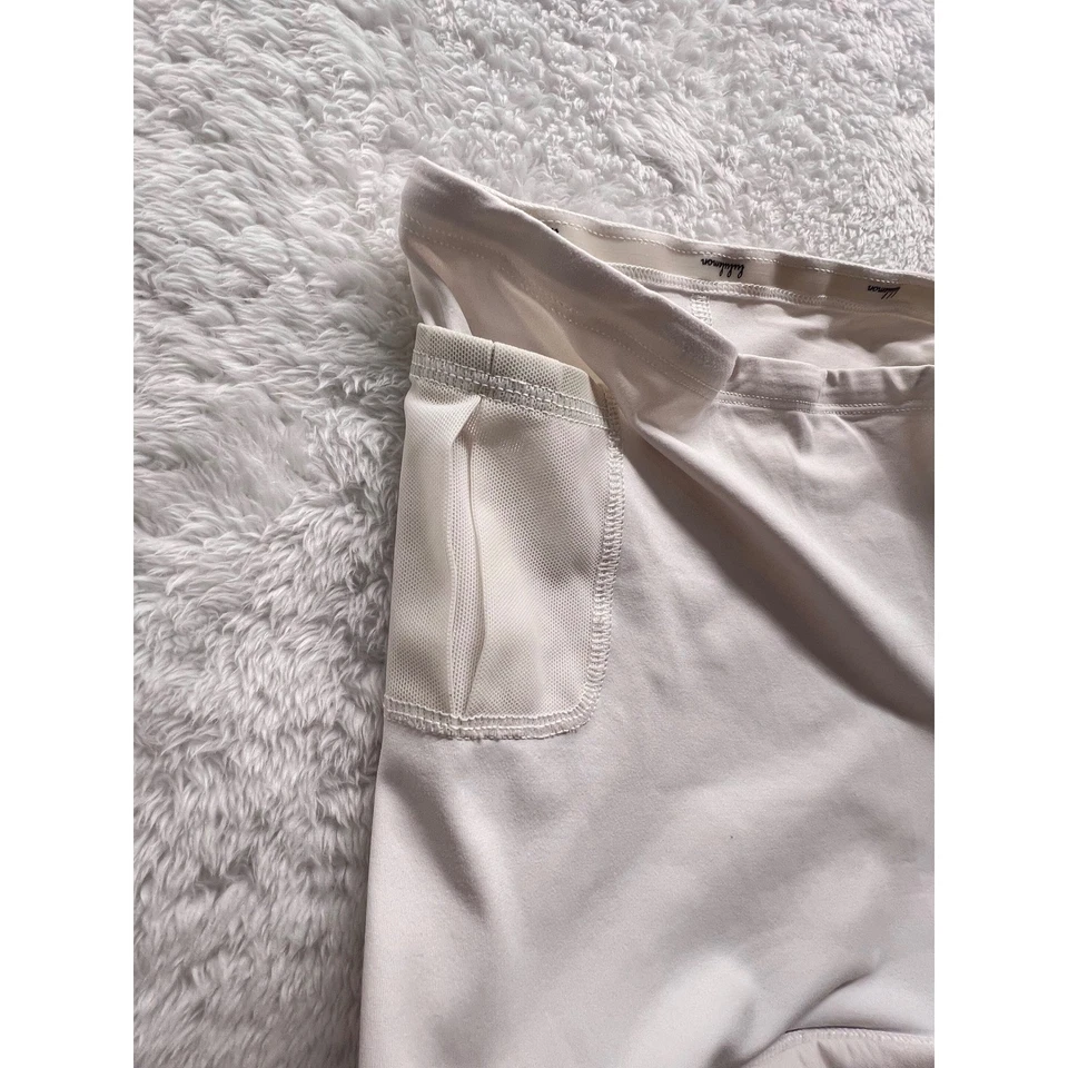 Теннисная юбка Lululemon Pace Rival со средней посадкой многоярусная с оборками бежевая спортивная юбка-шорты 10 - Изображение 3 из 4