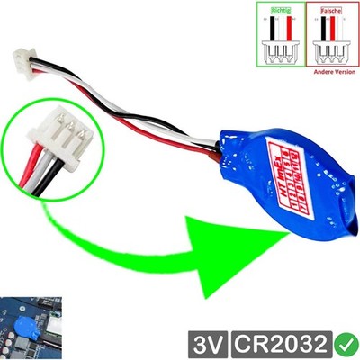 RTC CR2032 CMOS Batterie Knopfzellen mit Stecker kabel für Acer Revo RL70, RL80
