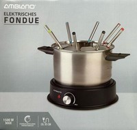 Ambiano Elektrisches Fondue GeräT Elektro FonduegräT Edelstahl 8 Personen 1500 W