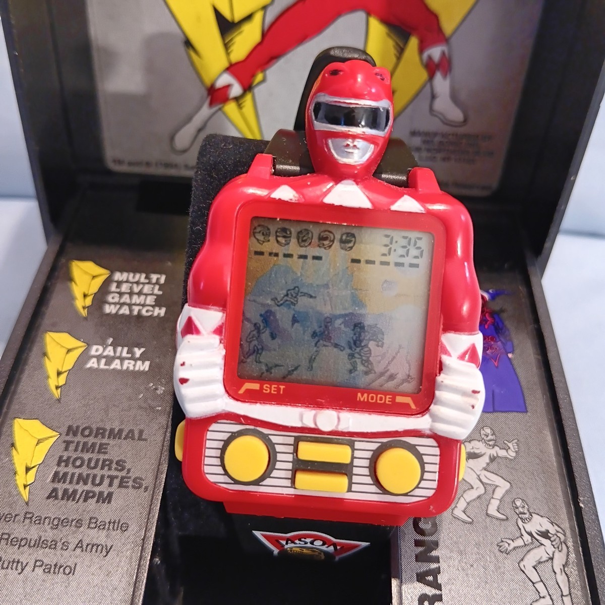 Nelsonic Mighty Morphin Power Rangers Game Watch Red Ranger 1994
