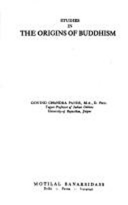 Studies in the Origin of Buddhism Hardcover G. C. Pande