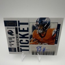 Panini Select Rookie Ticket RJ Harvey Broncos Autographed 2025 Football Card