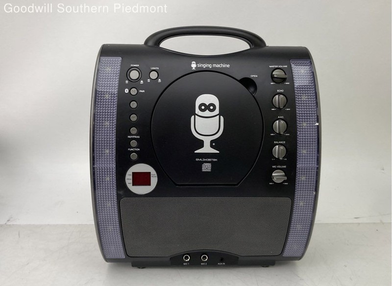 Singing Machine SML3438TBK Karaoke Machine w/ Microphones - Tested