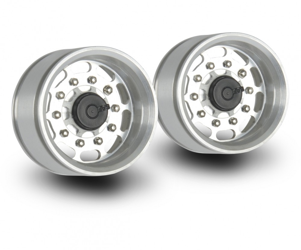 Carson 500907350 - 1:14 Aluminum Trailer Wheel Long Hole (2) Ml - New