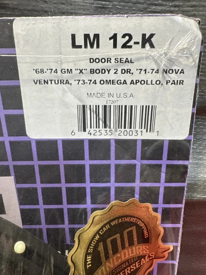 Door Weather Seals Weatherstrip Pair Set for Buick Chevy Pontiac 2 Door Sedan Foto 4 de 4