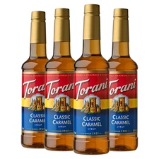 Caramel Syrup 4Pk 25.4Oz Bottles Classic Sweet Flavor For Coffee Drinks Desserts