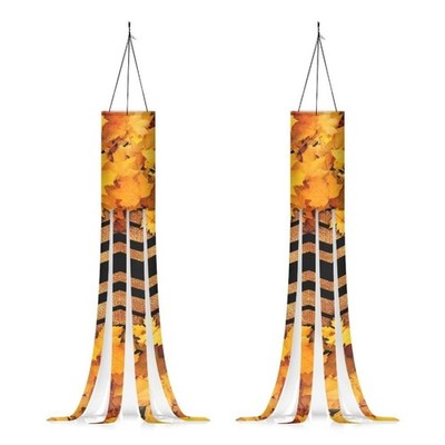 40 Inch Yellow Maple Leaf Wind Socks Spring Decor Autumn Maple Leaves Garden ...